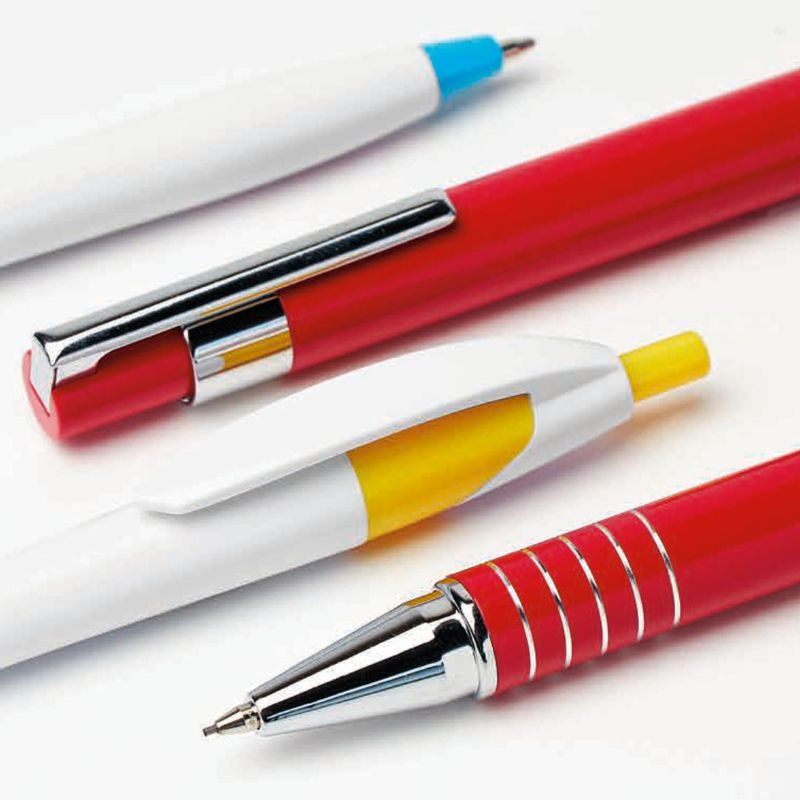 Bolígrafos plásticos y plumas promocionales